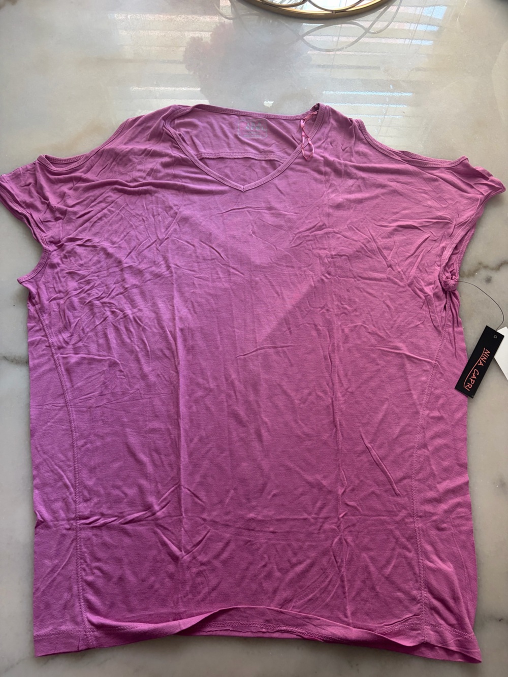 Nina Capri Dusty Rose Short Sleeve Tee